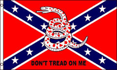 3x5 Confederate Flag, Don't Tread On Me