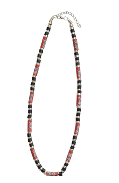 Black Bead With Long Confederate Beads 