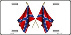 2 Cross Confederate Flags