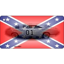 Rebel Flag With Dukes Car 