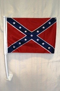 Rebel Double Sided Knit Nylon Car Flag