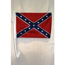 Rebel Double Sided Knit Nylon Car Flag