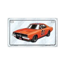 general lee  grey background license plate