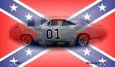 fading general lee license plate