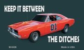 keep it between the ditches license plate